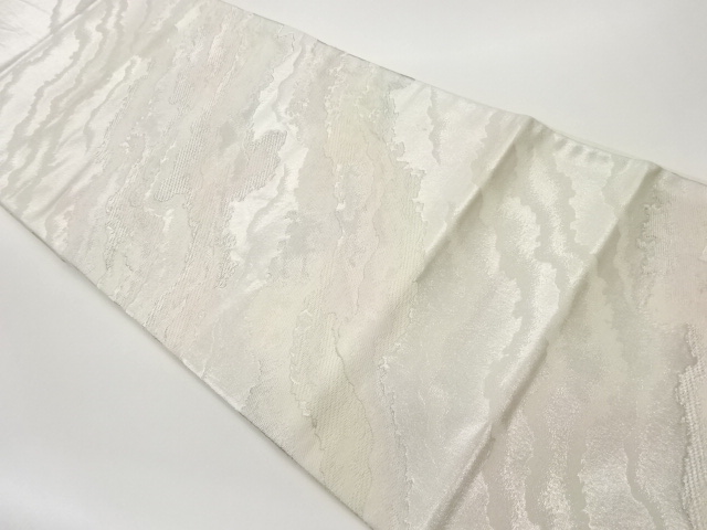 JAPANESE KIMONO / VINTAGE FUKURO OBI / WOVEN ABSTRACT MICHINAGADORI PATTERN